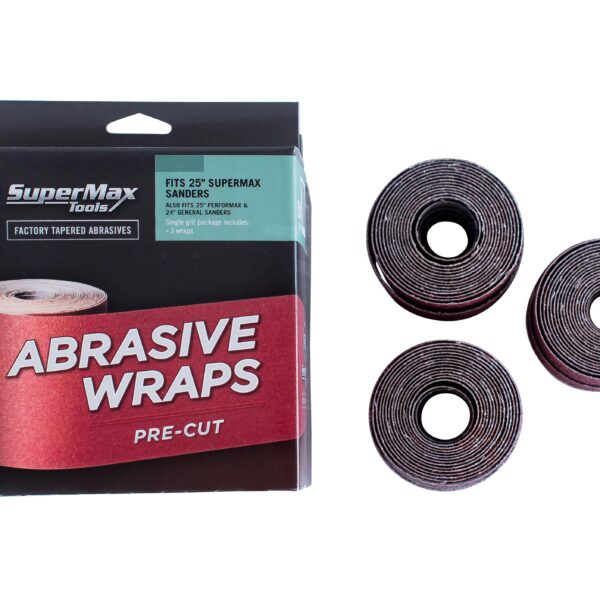 36 Grit: 25" Drum Sander (3-wraps per box)