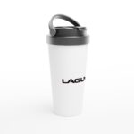 White 15oz Stainless Steel Travel Mug